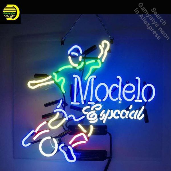 neon sign for modelo especial soccer neon bulb sign neon lights sign real glass tube iconic bulbs bright lamp custom brand logo