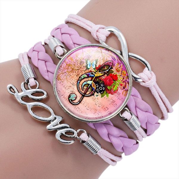 music note glass cabochon charm braided multi layer bracelets men women fashion music leather bangle gifts jewelry, Golden;silver
music note glass cabochon charm braided multi layer bracelets men women fashion music leather bangle gifts jewelry, Golden;silver