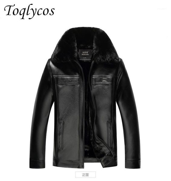 autumn and winter new men's leather coat jacket lapels with fleece thickening casual leather jacket loose size 313five1, Black
autumn and winter new men's leather coat jacket lapels with fleece thickening casual leather jacket loose size 313five1, Black