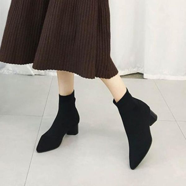 winter women ladies suede sock boots fashion solid color puppy heel pointed toe square heel knitting boots casual women's shoes1, Black
winter women ladies suede sock boots fashion solid color puppy heel pointed toe square heel knitting boots casual women's shoes1, Black