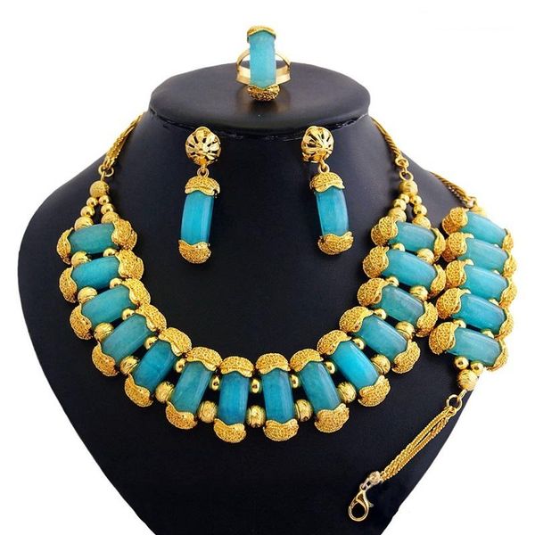 yulaili 2021 new coming natural stone 24 karat gold color ladies costume jewelry sets, Silver
yulaili 2021 new coming natural stone 24 karat gold color ladies costume jewelry sets, Silver