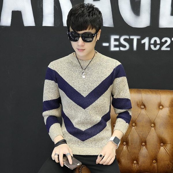 han edition o neck men sweater male thin striped sweater men wear coat christmas man pullover long sleeve1, White;black
han edition o neck men sweater male thin striped sweater men wear coat christmas man pullover long sleeve1, White;black