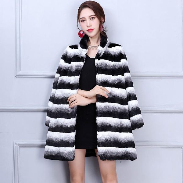 jacket women winter striped plus size faux woman's coat 6xl famale jaket chaqueta mujer kj297, Black
jacket women winter striped plus size faux woman's coat 6xl famale jaket chaqueta mujer kj297, Black