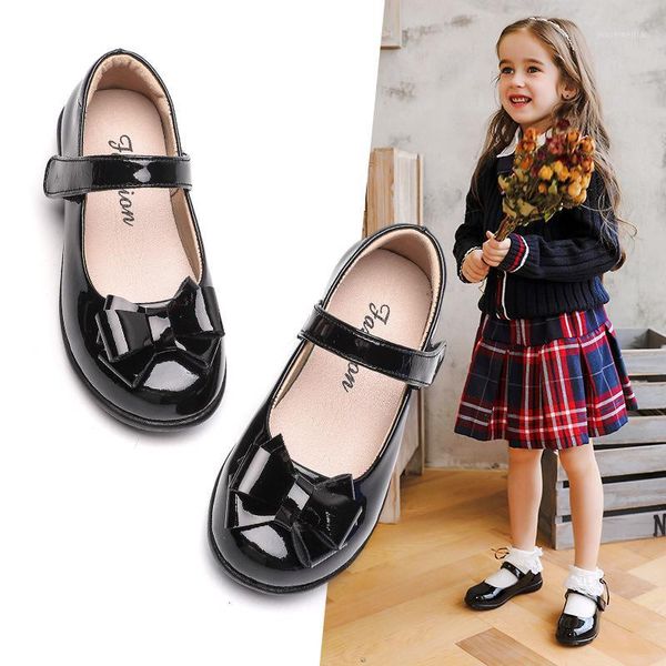flat shoes kids student leather fashion princess ceremonial flower girl school bow black non-slip wear-resistant soft bottom1, Black;grey
flat shoes kids student leather fashion princess ceremonial flower girl school bow black non-slip wear-resistant soft bottom1, Black;grey