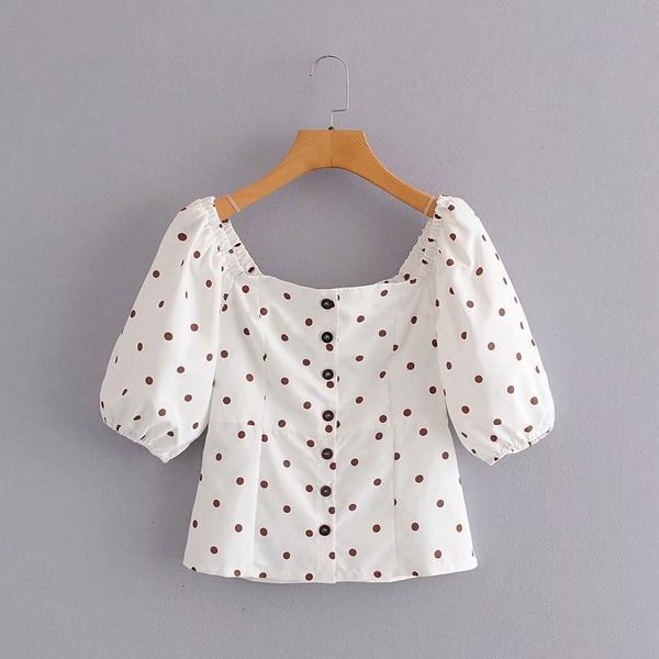 2021 new polka dot backless white blouse women autumn half sleeve square collar button shirt casual vintage shirts n2wr
2021 new polka dot backless white blouse women autumn half sleeve square collar button shirt casual vintage shirts n2wr