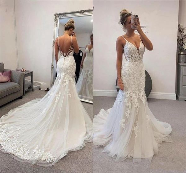 vintage lace 2021 wedding dresses mermaid open back tulle lace beading bridal wedding gowns australia marriage dress, White
vintage lace 2021 wedding dresses mermaid open back tulle lace beading bridal wedding gowns australia marriage dress, White