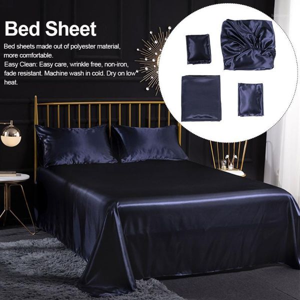 4pcs with pillowcase fitted cover home satin sheets set solid deep pocket l silky smooth polyester easy clean bedding1
4pcs with pillowcase fitted cover home satin sheets set solid deep pocket l silky smooth polyester easy clean bedding1