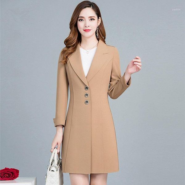 simple solid color windbreaker women's jacket 2020 new mid-length section autumn and winter temperament office lady coat k3101, Tan;black
simple solid color windbreaker women's jacket 2020 new mid-length section autumn and winter temperament office lady coat k3101, Tan;black