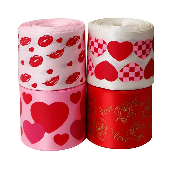 colorful decor gift ribbon 5 yards polyester satin ribbon love lips rose love printing valentine's day ribbons customization vtky2112
colorful decor gift ribbon 5 yards polyester satin ribbon love lips rose love printing valentine's day ribbons customization vtky2112
