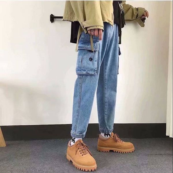 spring big pocket patchwork mens cargo pants vintage hip hop denim blue trousers fashion harajuku joggers jeans male streetwear, Black
spring big pocket patchwork mens cargo pants vintage hip hop denim blue trousers fashion harajuku joggers jeans male streetwear, Black