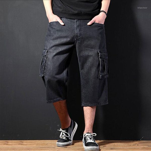 men's denim shorts loose cropped denim shorts summer thin workwear multi-pocket jeans size 29-44 461, White;black
men's denim shorts loose cropped denim shorts summer thin workwear multi-pocket jeans size 29-44 461, White;black