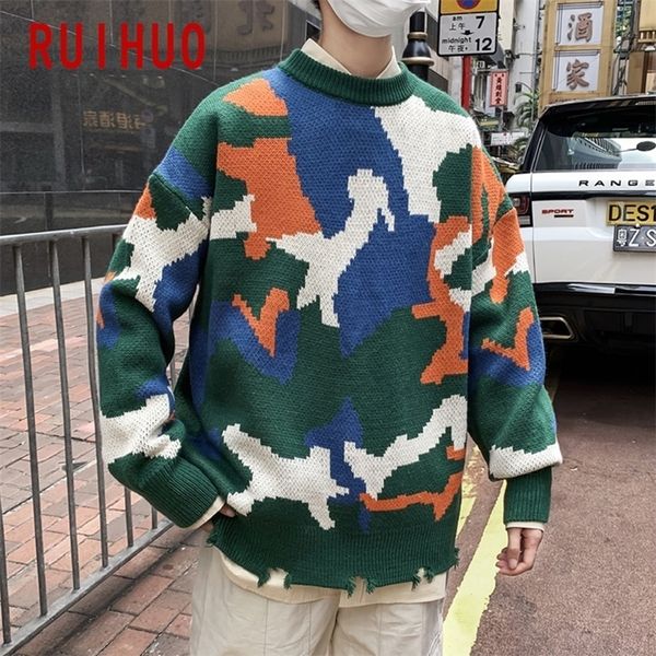ruihuo new spring casual sweater men slim fit knitted pullover men fashion brand camouflage mens sweaters warm -2xl 201118, White;black
ruihuo new spring casual sweater men slim fit knitted pullover men fashion brand camouflage mens sweaters warm -2xl 201118, White;black