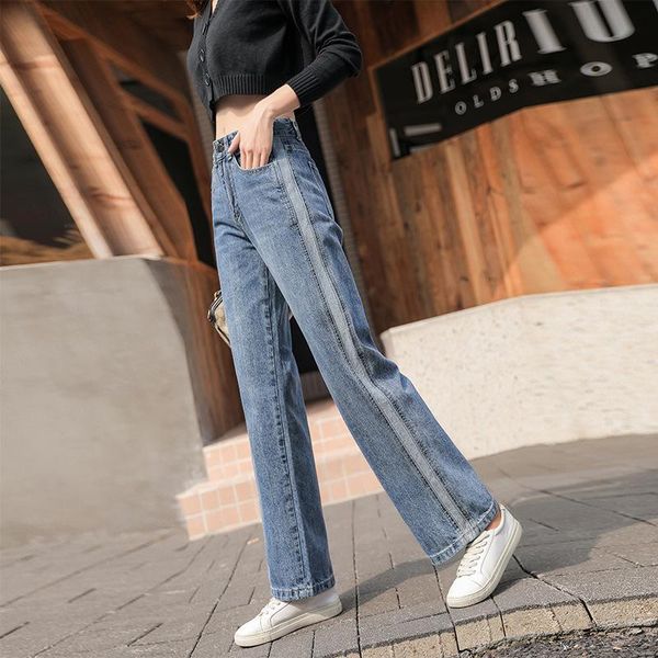 new vestiti loose vintage straight jeans for women fashionable casual streetwear high waist straight trousers wide leg jeans, Blue
new vestiti loose vintage straight jeans for women fashionable casual streetwear high waist straight trousers wide leg jeans, Blue