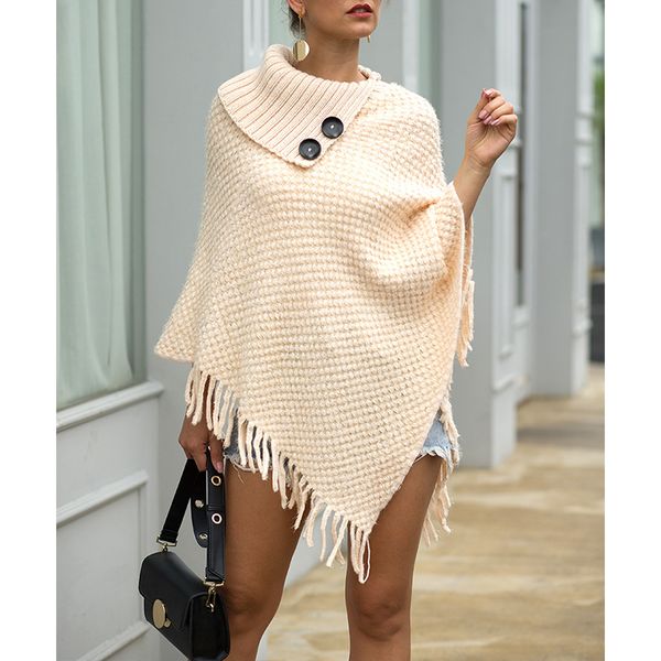 winter knitted poncho capes 2019 fashion tassels solid shawl sweater poncho coat irregular long sleeve female capes, Black;white
winter knitted poncho capes 2019 fashion tassels solid shawl sweater poncho coat irregular long sleeve female capes, Black;white