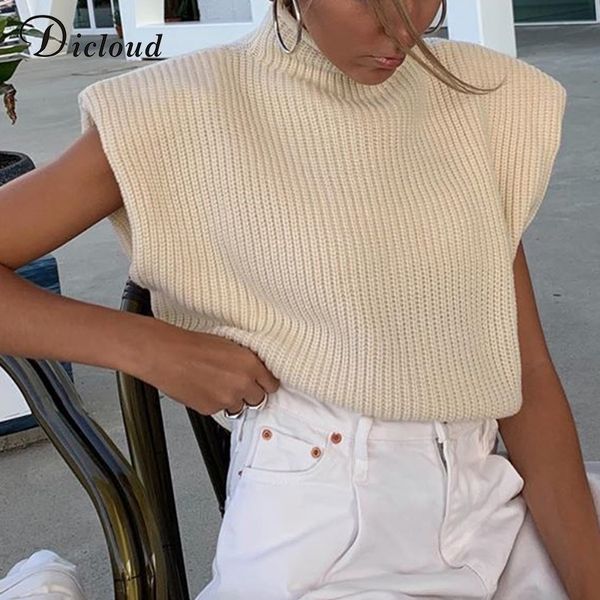 dicloud padded knit vest women fashion sweater winter turtleneck sleevelss knitted ladies oversize pullovers 201204, White;black
dicloud padded knit vest women fashion sweater winter turtleneck sleevelss knitted ladies oversize pullovers 201204, White;black