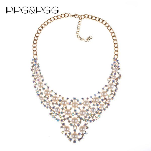 ppg&pgg charm jewelry luxury wedding accessory simulated pearls statement necklace & pendant for women collar chokers, Golden;silver
ppg&pgg charm jewelry luxury wedding accessory simulated pearls statement necklace & pendant for women collar chokers, Golden;silver