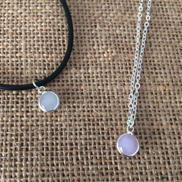 white glass jewelry clear choker necklace with glass pendant necklace for women, Silver
white glass jewelry clear choker necklace with glass pendant necklace for women, Silver