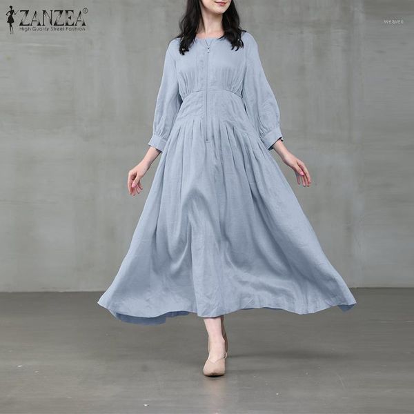 zanzea 2021 casual long sleeve zipper vestidos vintage solid maxi dress women's autumn sundress female o neck robe plus size 5xl1, Black;gray
zanzea 2021 casual long sleeve zipper vestidos vintage solid maxi dress women's autumn sundress female o neck robe plus size 5xl1, Black;gray