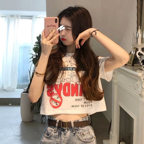 t-shirt women's navel exposed korean version ins trend 2020 loose and versatile girl wear summer short sleeve student's coat t-shi, White
t-shirt women's navel exposed korean version ins trend 2020 loose and versatile girl wear summer short sleeve student's coat t-shi, White