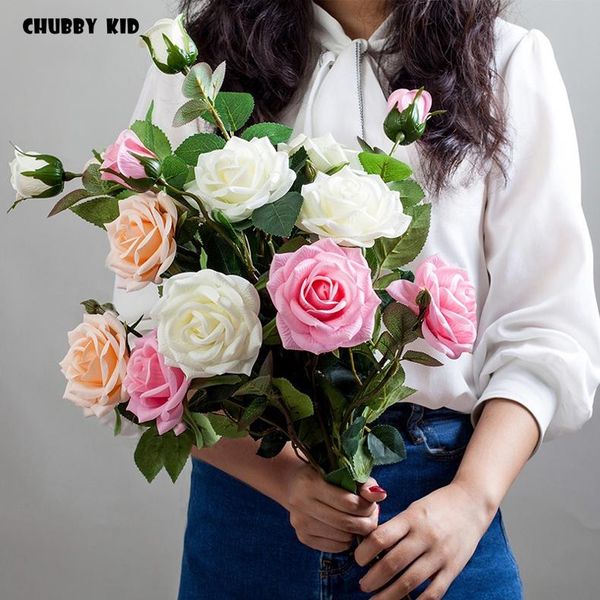 decorative flowers & wreaths 6pcs/lot wholesale real touch 3 heads artificial silicone rose moisturizing felt long branch / stem
decorative flowers & wreaths 6pcs/lot wholesale real touch 3 heads artificial silicone rose moisturizing felt long branch / stem