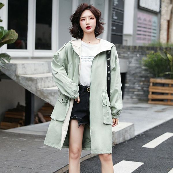 korean woman parkas hooded trench coat autumn oversized overcoat black white green adjustable waist knee length outerwear lady1, Tan;black
korean woman parkas hooded trench coat autumn oversized overcoat black white green adjustable waist knee length outerwear lady1, Tan;black