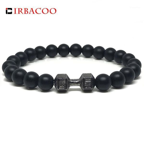irbacoo 2020 mens dumbbell beads bracelet live life charm matte onyx stone for men jewellery gift pulseras hombre1, Golden;silver
irbacoo 2020 mens dumbbell beads bracelet live life charm matte onyx stone for men jewellery gift pulseras hombre1, Golden;silver