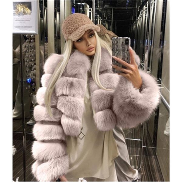 women fur short coat fashion trend long sleeve zipper faux fox fur jackets designer female winter new splicing casual thicken slim outerwear, Black
women fur short coat fashion trend long sleeve zipper faux fox fur jackets designer female winter new splicing casual thicken slim outerwear, Black