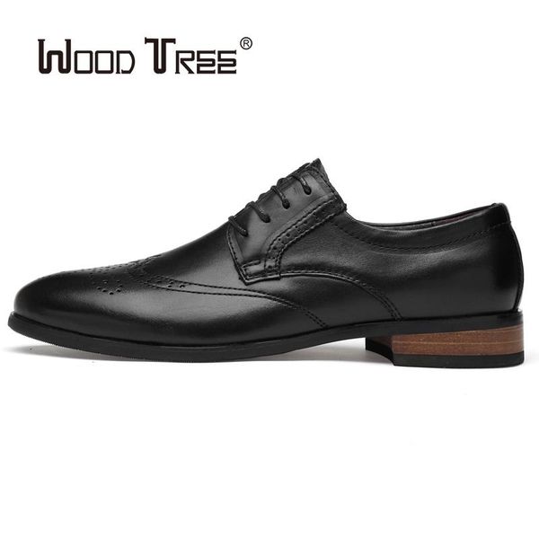 woodtree retro brock design men's business dress shoes classic pointed leather shoes men's oxford dress, Black
woodtree retro brock design men's business dress shoes classic pointed leather shoes men's oxford dress, Black
