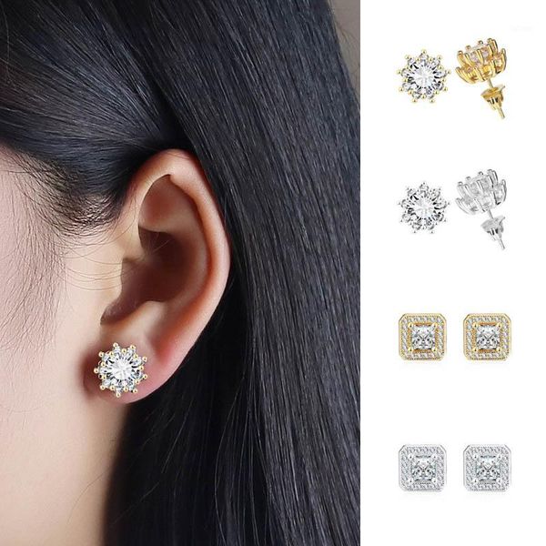 fashion round flower square zircon earrings for women girls geometric rhinestone stud ear jewelry birthday gifts1, Golden;silver
fashion round flower square zircon earrings for women girls geometric rhinestone stud ear jewelry birthday gifts1, Golden;silver