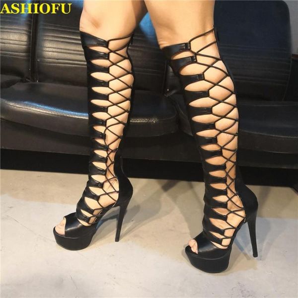 ashiofu real ps handmade womens sandals cross-criss straps platform club party shoes evening dance fashion sandals, Black
ashiofu real ps handmade womens sandals cross-criss straps platform club party shoes evening dance fashion sandals, Black