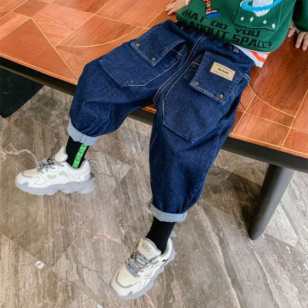 im children's wear boys' jeans 2021 new spring and autumn handsome pants, Blue
im children's wear boys' jeans 2021 new spring and autumn handsome pants, Blue
