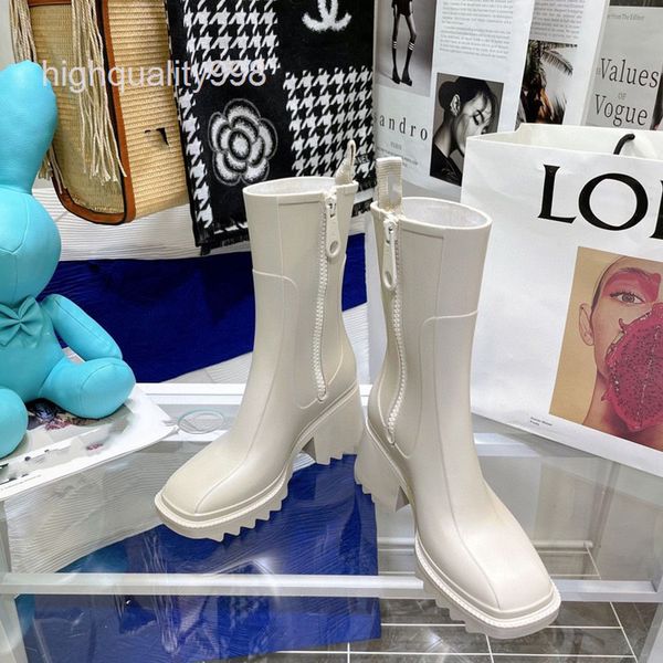 boots high end quality women's fashion high heel medium tube rubber rain boots environmental protection 6cm thick, Black
boots high end quality women's fashion high heel medium tube rubber rain boots environmental protection 6cm thick, Black
