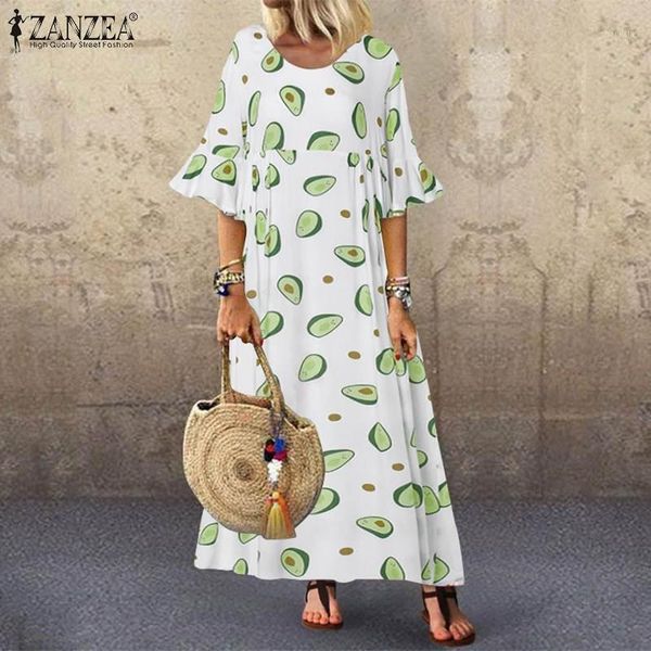 2020 fashion avocado printed maxi dress women's summer sundress zanzea casual flare sleeve vestidos female o neck party robe 5xl1, White;black
2020 fashion avocado printed maxi dress women's summer sundress zanzea casual flare sleeve vestidos female o neck party robe 5xl1, White;black