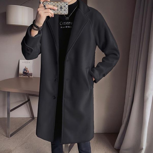 length version thickening trench coat in the fall and winter of men joker han edition of loose long fur coat, Black
length version thickening trench coat in the fall and winter of men joker han edition of loose long fur coat, Black