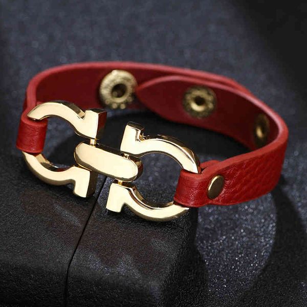 simple fashion bracelet female design red black brown pu leather gold alloy geometric buckle bracelets for women jewelry
simple fashion bracelet female design red black brown pu leather gold alloy geometric buckle bracelets for women jewelry