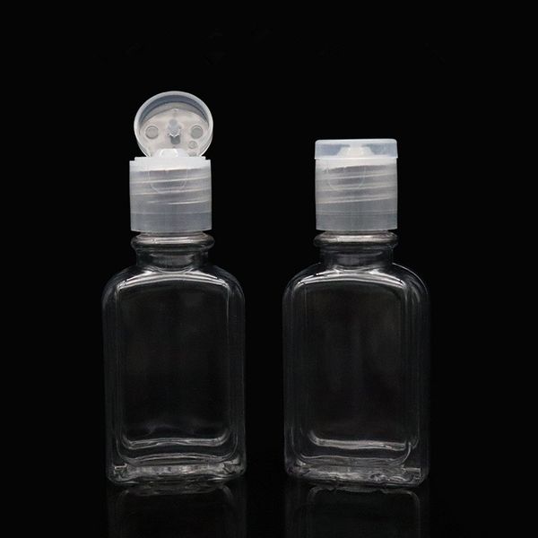 30ml/1 Oz Empty Clear Plastic Refillable Flip Bottles Plastic Bottle Transparent Bottle For Travel Outdoor Business Trip Shampoo