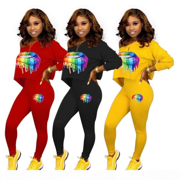 women lip print 2 two piece set tracksuit autumn long sleeve off shoulder crop sweatshirt pants leggings sportswear outfit suit clothes, Gray
women lip print 2 two piece set tracksuit autumn long sleeve off shoulder crop sweatshirt pants leggings sportswear outfit suit clothes, Gray