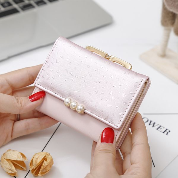 2019 pearl element trifold women wallets short soft leather ladies purse clamp designer coin pocket card holder female wallet
2019 pearl element trifold women wallets short soft leather ladies purse clamp designer coin pocket card holder female wallet