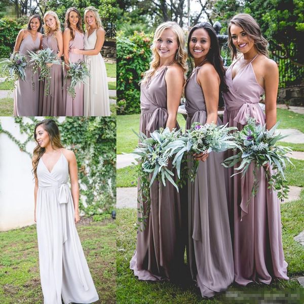 pale white chiffon country long bridesmaid dresses halter backless bohemian beach garden junior maid of honor wedding guest dress l171, White;pink
pale white chiffon country long bridesmaid dresses halter backless bohemian beach garden junior maid of honor wedding guest dress l171, White;pink