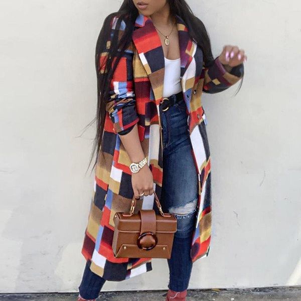 women autumn plaid double-breasted long coats fashion african ladies wool blends plus size 3xl overcoat elegant office trench, Black
women autumn plaid double-breasted long coats fashion african ladies wool blends plus size 3xl overcoat elegant office trench, Black