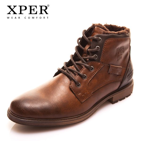 xper autumn winter fashion men boots vintage style casual men shoes lace-up warm plush waterproof motorcycle boots xhy12504br/m 201102, Black
xper autumn winter fashion men boots vintage style casual men shoes lace-up warm plush waterproof motorcycle boots xhy12504br/m 201102, Black