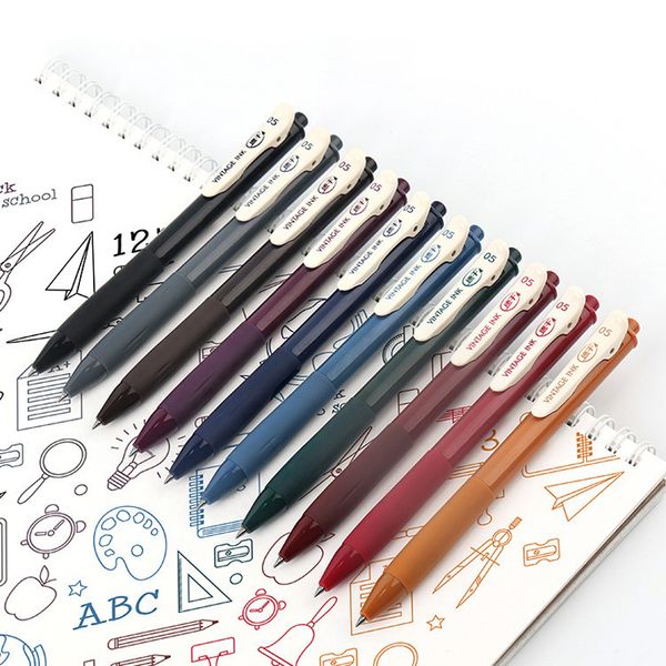 5PCS/Set Vintage Color Gel Pen Quick Dry 0.5mm Bullet Tip Rubber Grip Writting Pen Retro Creative Pen for Students Office supply
5PCS/Set Vintage Color Gel Pen Quick Dry 0.5mm Bullet Tip Rubber Grip Writting Pen Retro Creative Pen for Students Office supply