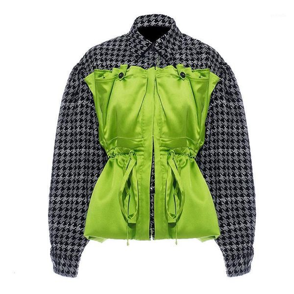 seebeautiful new fashion 2020 autumn lapel single breasted long sleeve pulling rope fake two pieces jacket loose coat women n7471, Black;brown
seebeautiful new fashion 2020 autumn lapel single breasted long sleeve pulling rope fake two pieces jacket loose coat women n7471, Black;brown