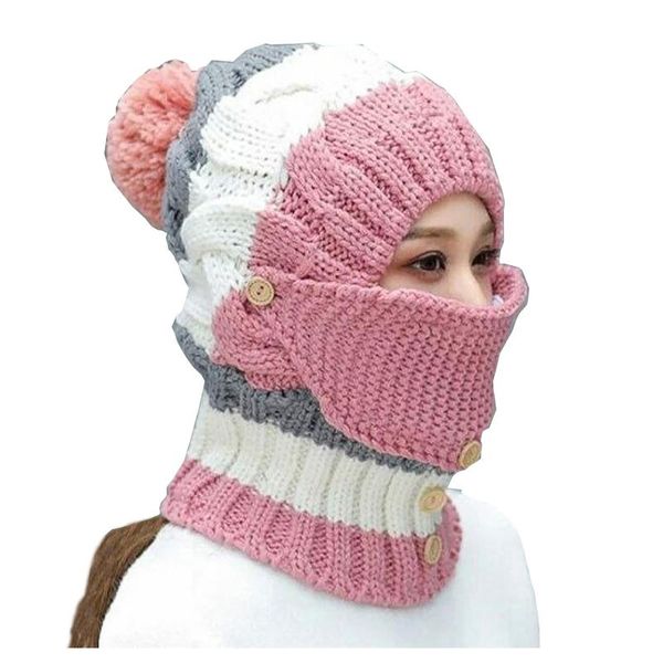 beanie/skull caps with facemask womens winter scarf hat set thickend knitted warm soft full pink face cover outdoor streetwear ropa, Blue;gray
beanie/skull caps with facemask womens winter scarf hat set thickend knitted warm soft full pink face cover outdoor streetwear ropa, Blue;gray
