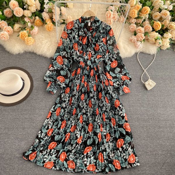2021 new women chiffon print puff neck holiday line dressed autumn bow cord dress u5t7, Black;gray
2021 new women chiffon print puff neck holiday line dressed autumn bow cord dress u5t7, Black;gray