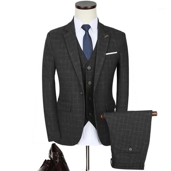 men's black plaid suits & blazer new male formal wear wedding party dress clothing suits suit jackets+pants+vest1, White;black
men's black plaid suits & blazer new male formal wear wedding party dress clothing suits suit jackets+pants+vest1, White;black