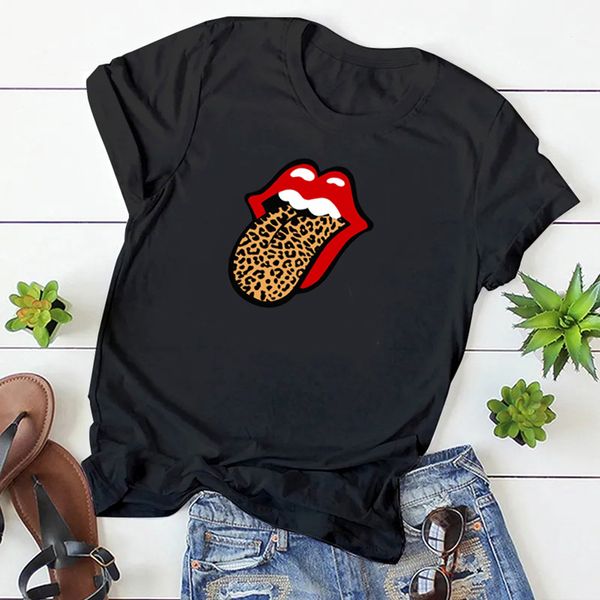lh20569 style lips personality pattern printing loose and comfortable round neck all-match trend short-sleeved t-shirt women, White
lh20569 style lips personality pattern printing loose and comfortable round neck all-match trend short-sleeved t-shirt women, White