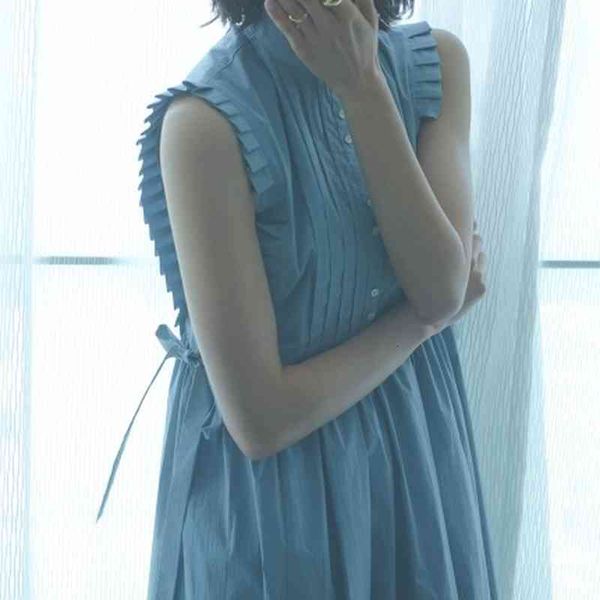 Casual Dresses Japan Style Temperament Half High Collar Sleeveless Folds Waist Drawstring Vestidos Summer 2pcs Set Robe ZOIT, Black;gray
Casual Dresses Japan Style Temperament Half High Collar Sleeveless Folds Waist Drawstring Vestidos Summer 2pcs Set Robe ZOIT, Black;gray