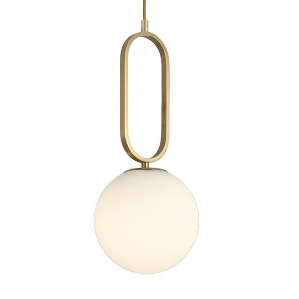Modern Golden Glass Ball Pendant Lights Hanging Lamps Light Fixture Drop Drop Lighting Bedside Kitchen Room Decor Pdl-15