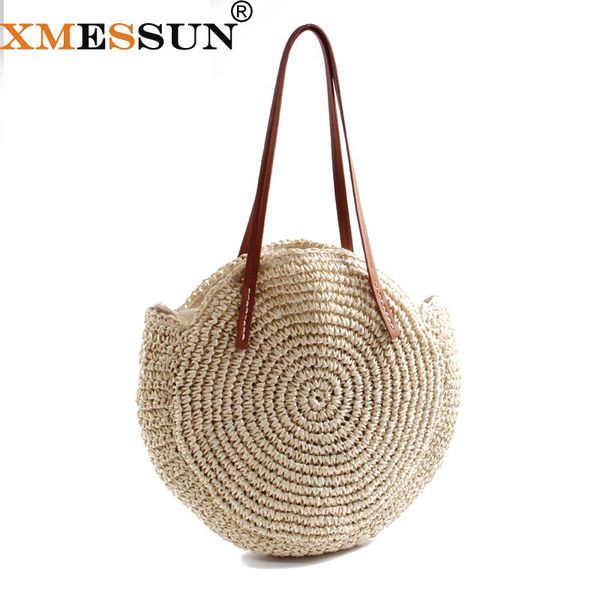 women round handle handbag brand designer straw shoulder bag 2020 summer beach travel tote handbag casual crossbody bags e51
women round handle handbag brand designer straw shoulder bag 2020 summer beach travel tote handbag casual crossbody bags e51
